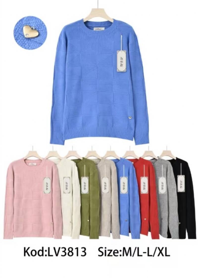 Swetry damskie Roz M/L-L/XL. Mix kolor. Paczka 8 szt